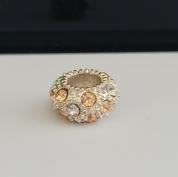 Zales Crystal Charm | Pandora-Style Charm | Green, Peach, Clear Crystals - Picture 10 of 16